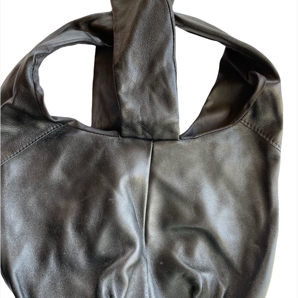 Peruzzi black tie closure purse